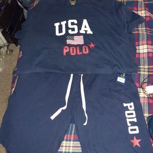 Polo RL 2 piece Tee and Shorts Set Size XL